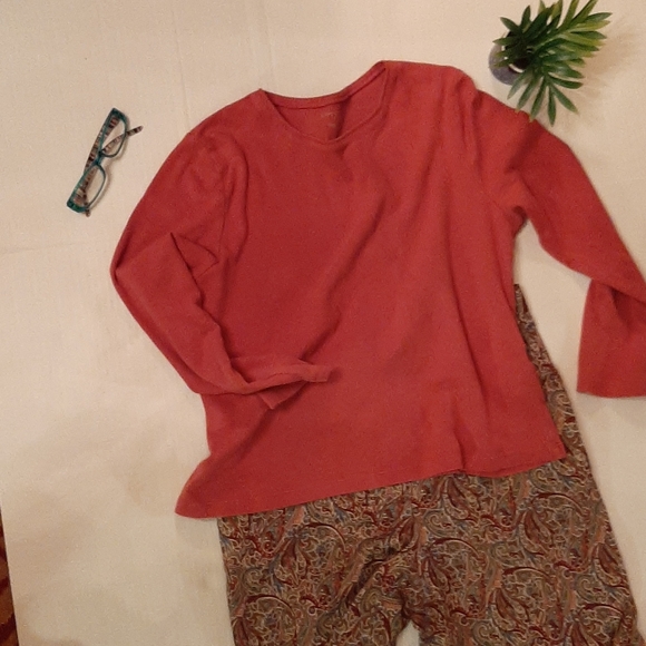 Appleseed's Tops - Terra cotta, long sleeved top